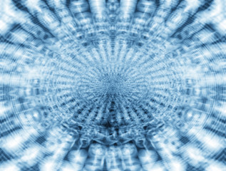 Circle dark blue teleport abstract bokeh background