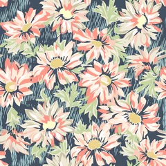 Gardinen Blumenmuster pretty daisy print - seamless background  © Ani Bunny