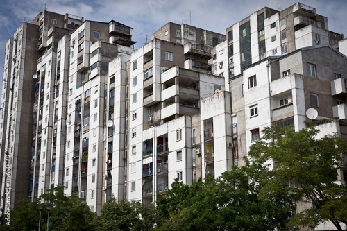 Run Down Apartment Building Complex In Serbia Stock Photo And Run Down Apartment Building Complex In Serbia
