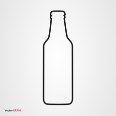 Beer bottle vector icon