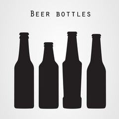 Beer bottle vector icon