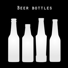 Beer bottle vector icon