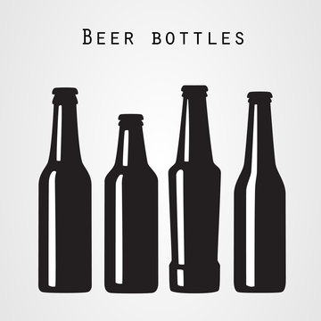 Beer bottle vector icon