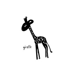 Abstract silhouette of a giraffe