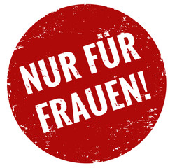 nur f&uuml;r Frauen stempel rot