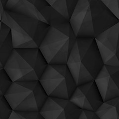 Seamless Black Polygonal Texture