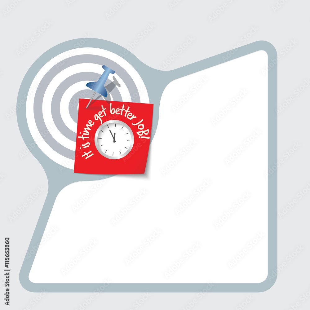 Poster abstract frame with paper and the words it is time get better jo