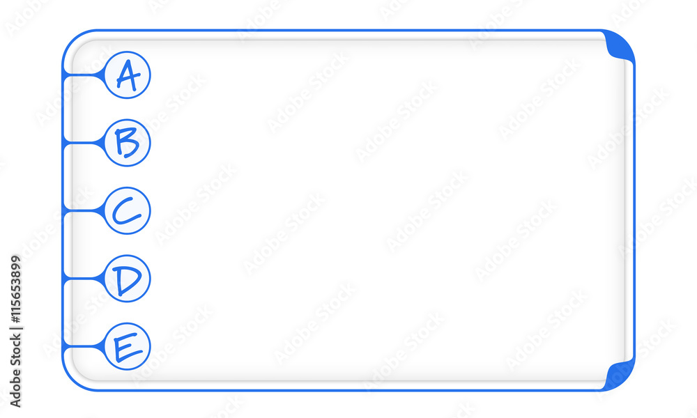 Poster simple blue boxes to fill your text and letters