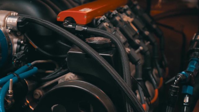 An internal combustion engine of a racing car