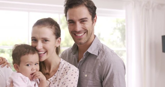 Happy parents with baby
