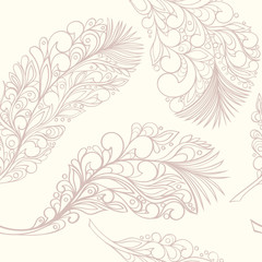 Seamless feather pattern