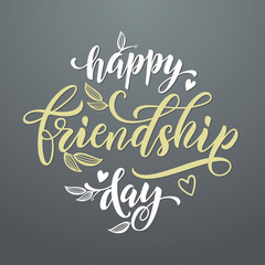 Happy Friendship Day artisitc greeting card.
