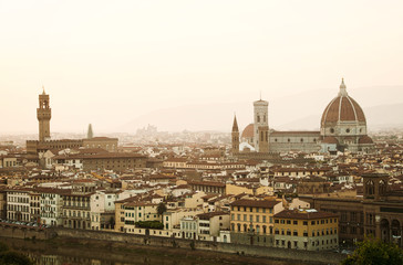Fototapeta na wymiar Golden sunset of Florence, Italy.