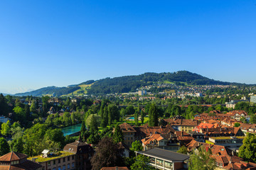 Fototapeta na wymiar The Gurten as seen from Bern
