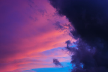 Fototapeta na wymiar Horizontal cloudscape cyclone background