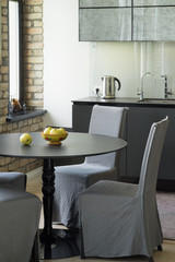 Kitchen in modern house.  Modern interior in private flat.