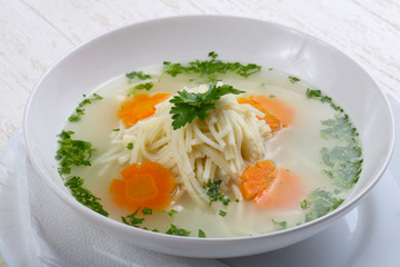 Noodle chicken soup