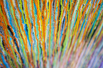 multicolors streaks on the wall