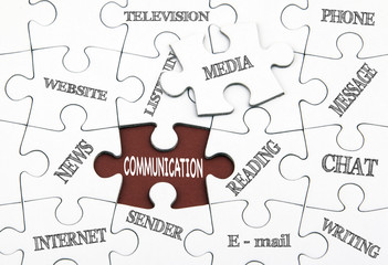 Communication concept. Last piece of a Puzzle