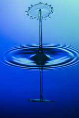 Water drop collision on a background