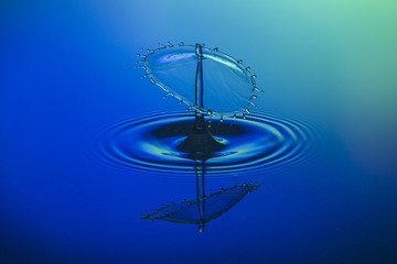 water drop collision on a background