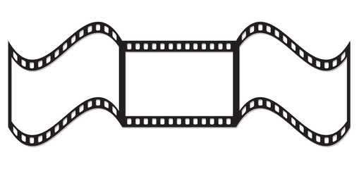 Fototapeta na wymiar curved film frame