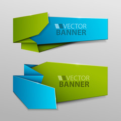 Abstract vector banners set.