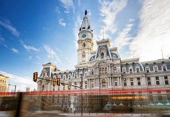 Fototapeten Historic City Hall in Philadelphia, USA © sborisov
