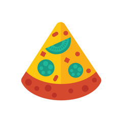 Slice Pizza icon  yellow and green