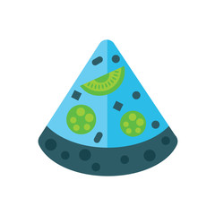 Slice Pizza icon   blue and green