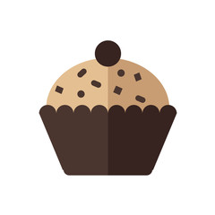 cup cake icon  brown tone color
