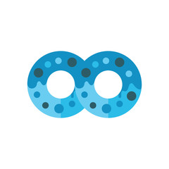 Donut vector blue color