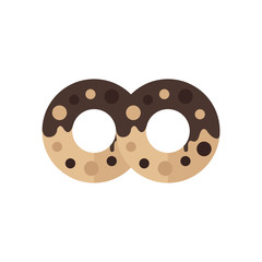 Donut vector brown color