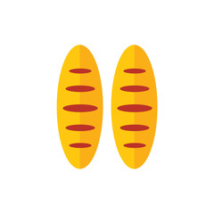 French bread cartoon  yellow color