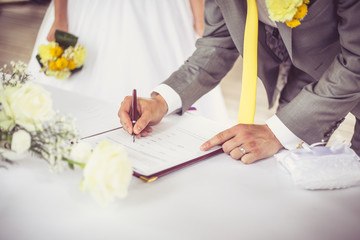 Husband signature on wedding