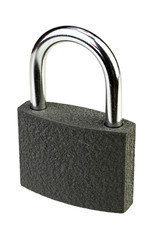 Metal padlock isolated