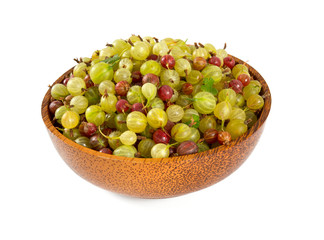 gooseberries on white background