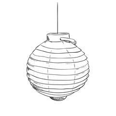 Vector sketch of chines lantern.