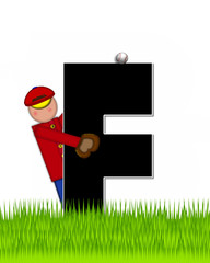 Alphabet Children Baseball F
