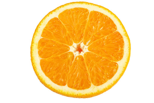 Half orange isolated