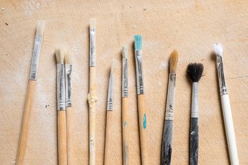 Set of Used Fine Paintbrushes