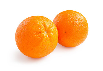 Oranges isolated on white background