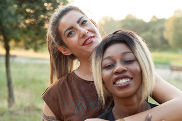 Naklejka premium beautiful girl outdoor