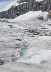 Athabasca Glacier with Columbia Icefield