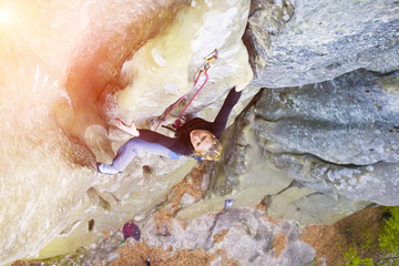 Girl mountain climber.