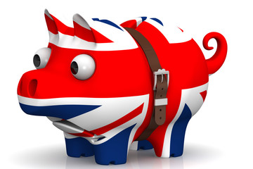 Obraz premium The economic crisis of the Great Britain. Concept