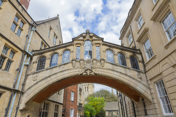 Hertford Bridge, popularly known as the Bridge of Sighs in Oxford, England