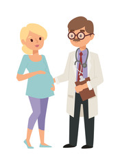 Young pregnant woman, pregnancy female belly expecting beautiful future mother character vector. Pregnant woman lifestyle and pregnant women lifestyle happy mathernity woman. Love parent motherhood.