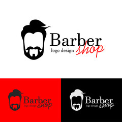 Logo design Barber shop, vector EPS10