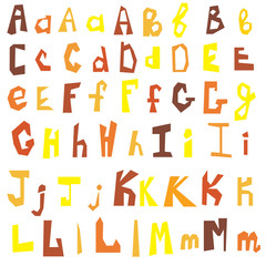 Vector set of different lettes A-M